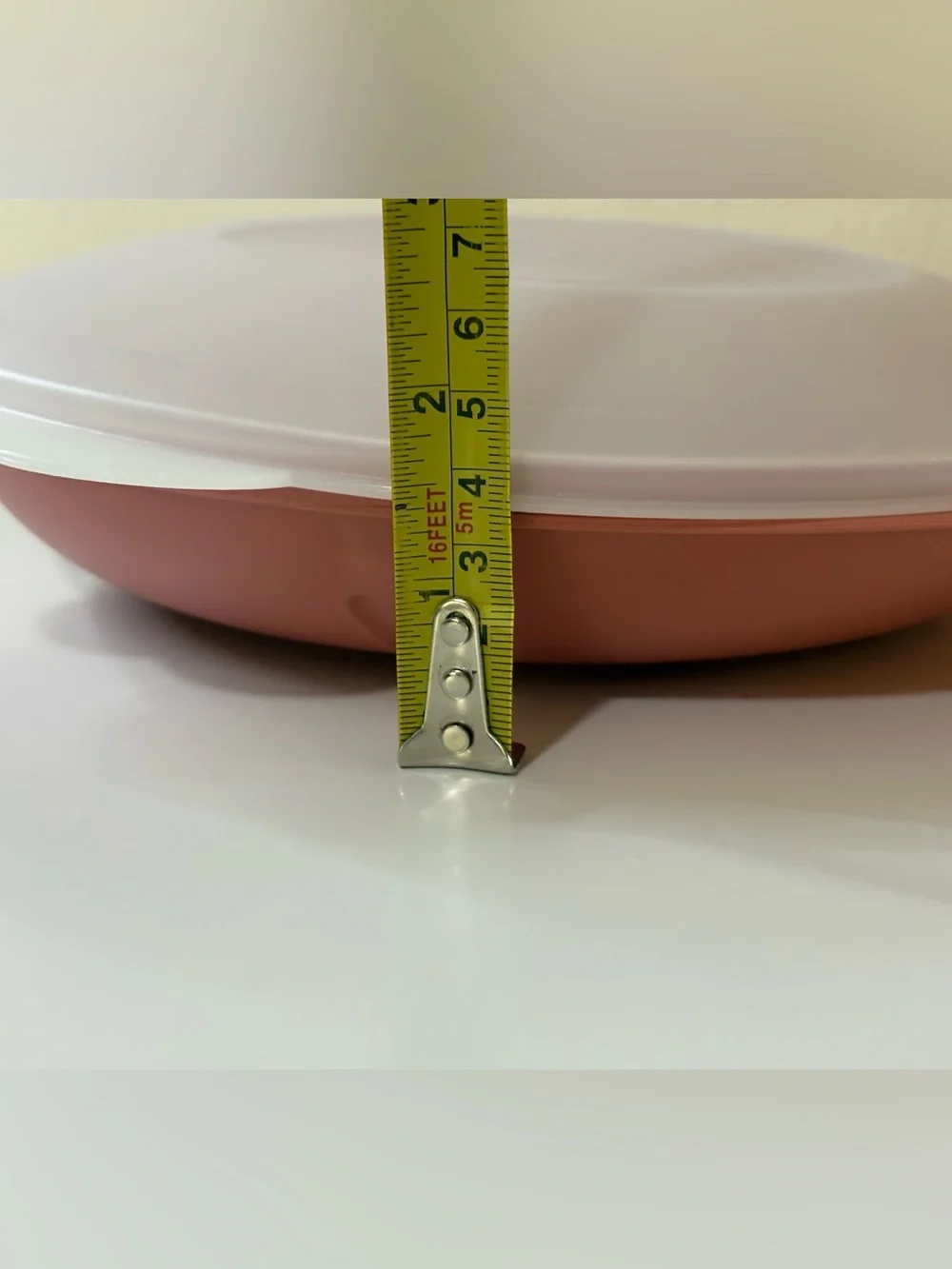Vtg Tupperware Divided 3 SlotReheatable Plate W/White Lid suctionDusty Rose 8.5